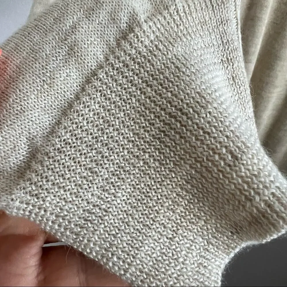 J. Crew Neutral Linen Wool Alpaca Blend Sweater Long Sleeve Shirt Large